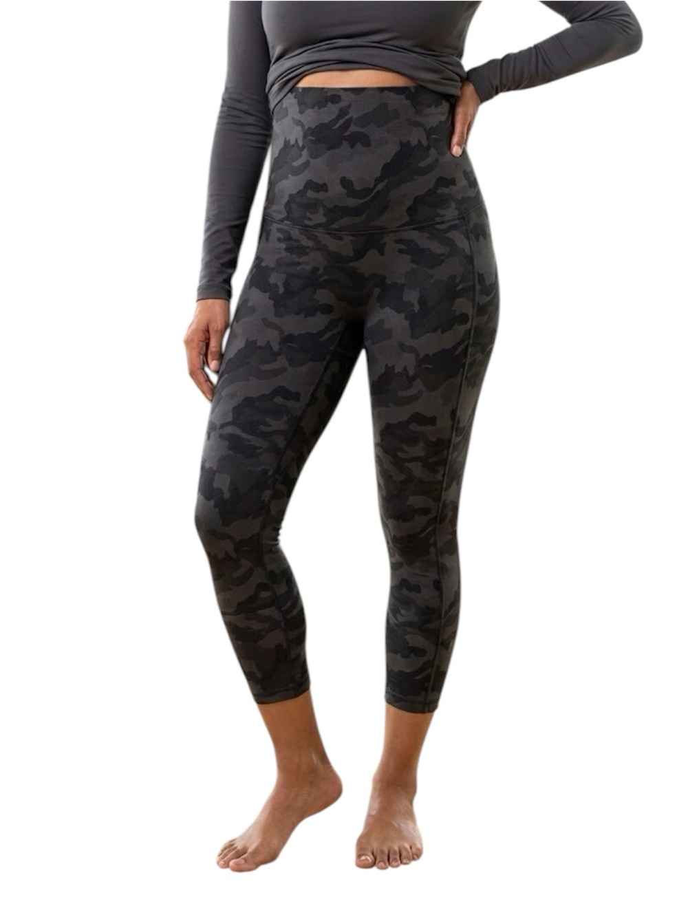 Belly Bandit mother Tucker Black Gray Camo Postpartum Support Legging Medium